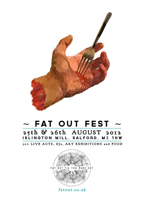 fat out fest 2012 hand portrait flyer